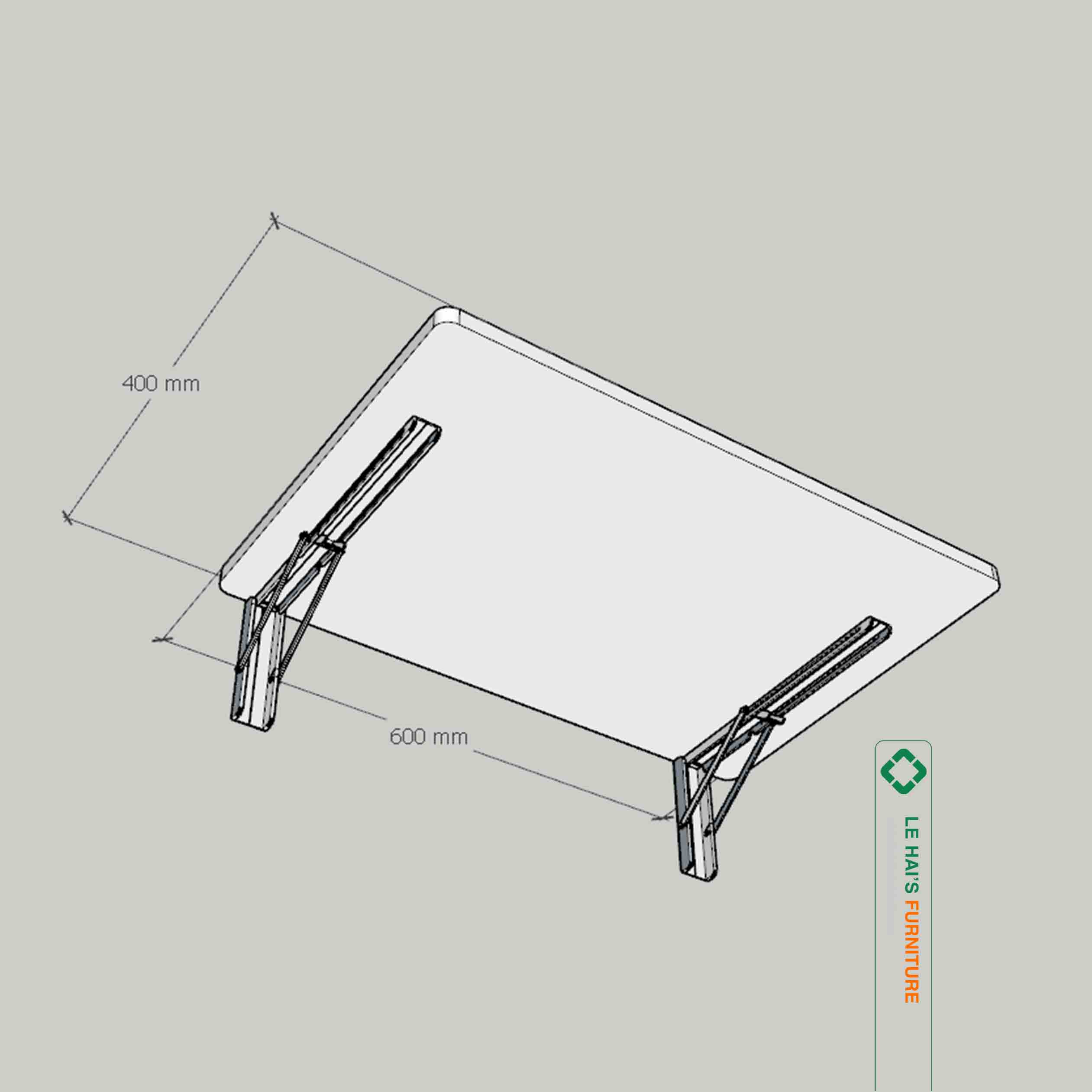 Bàn gắn tường gấp nhỏ gọn thông minh tiết kiệm diện tích - B68LHFU