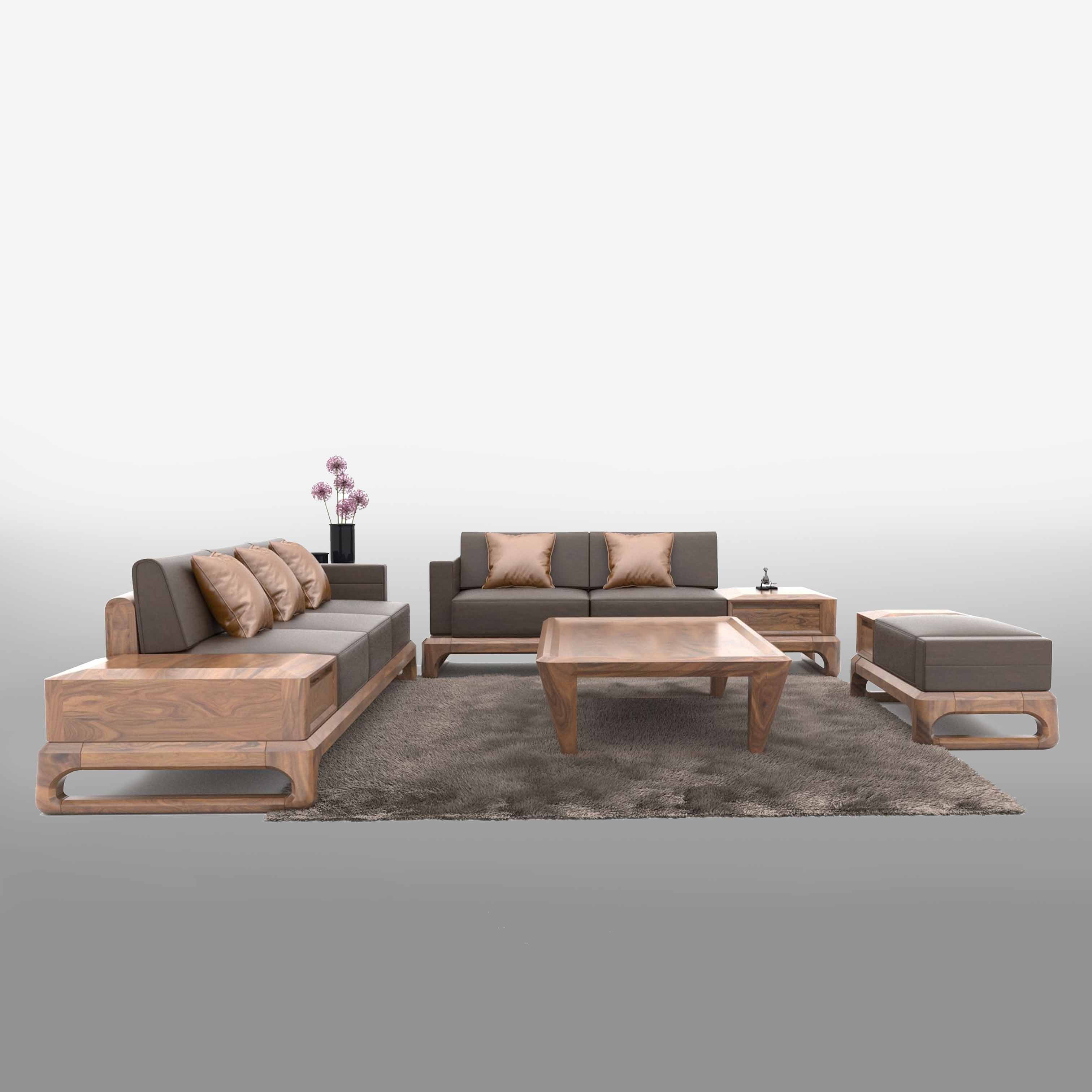 Bộ bàn ghế gỗ sofa Connect - BG10LHFU