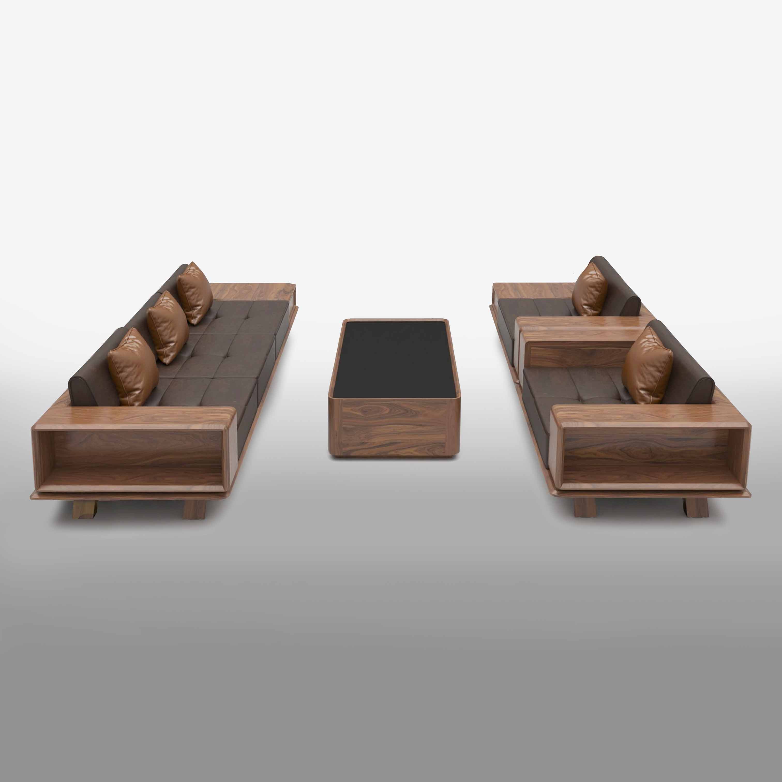 Bộ bàn ghế gỗ sofa Square - BG12LHFU