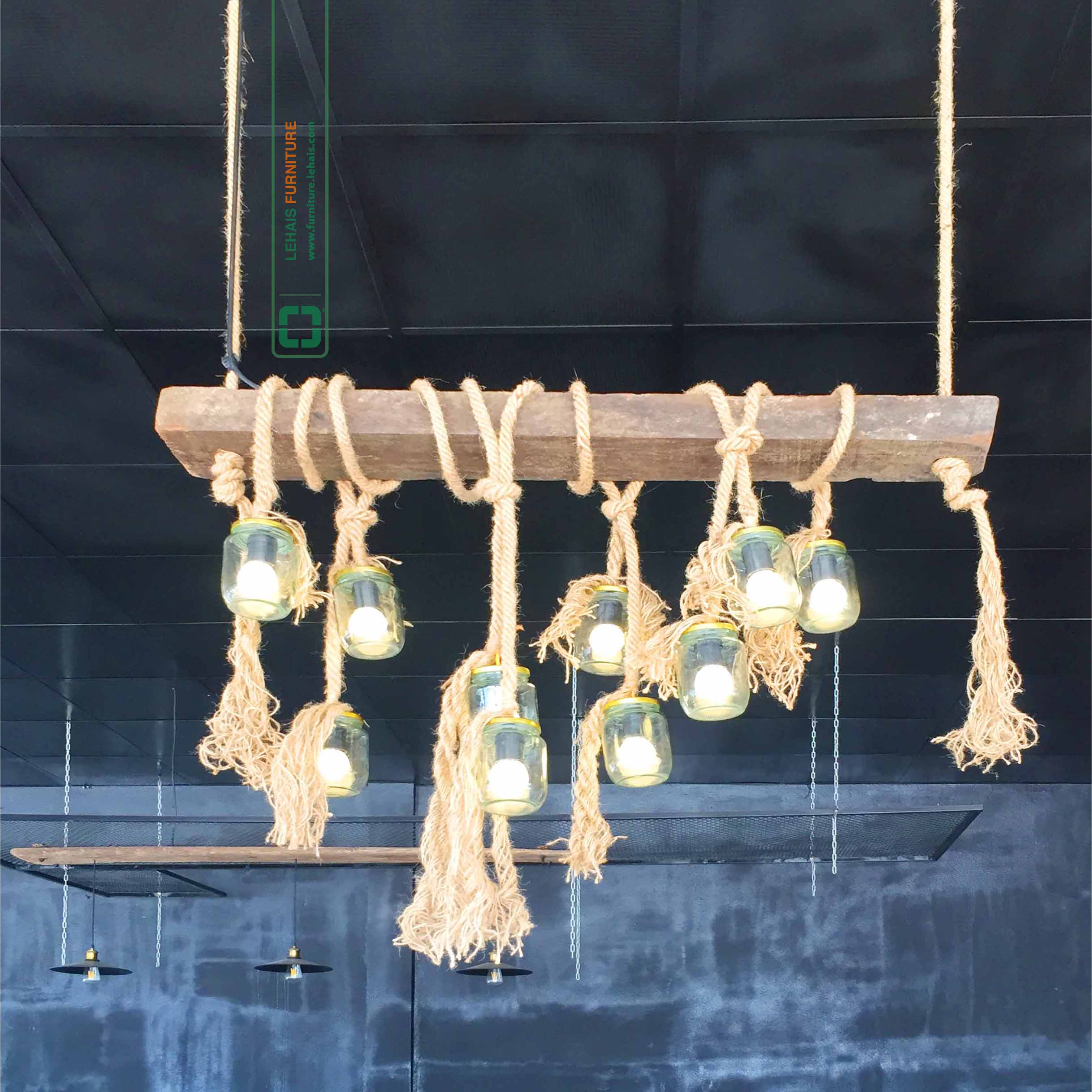 Decorative lights hanging at Xanh Coffee, Nhu Xuan, Thanh Hoa - D5LHFU