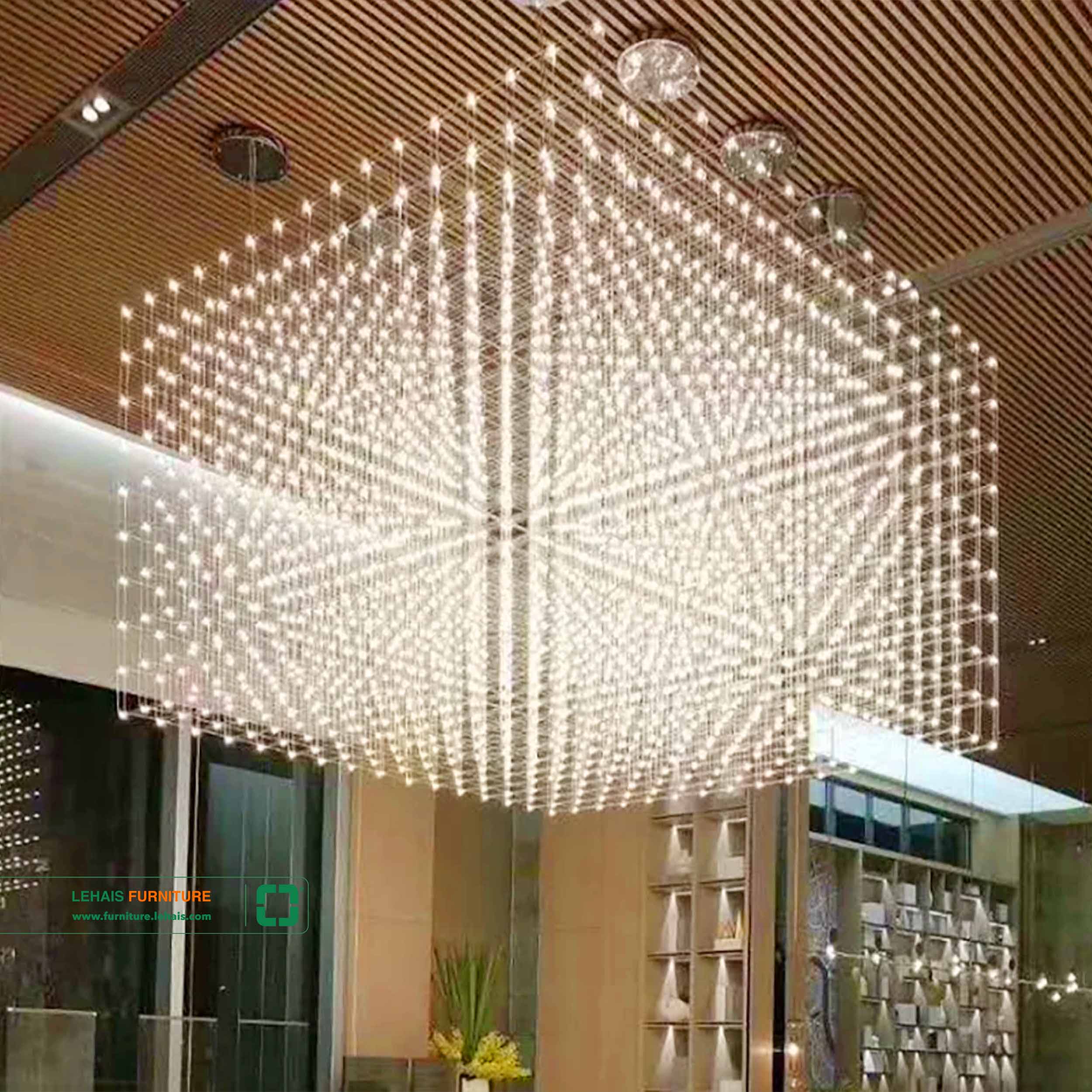 Đèn chùm trang trí trần hình khối lập phương - D63LHFU