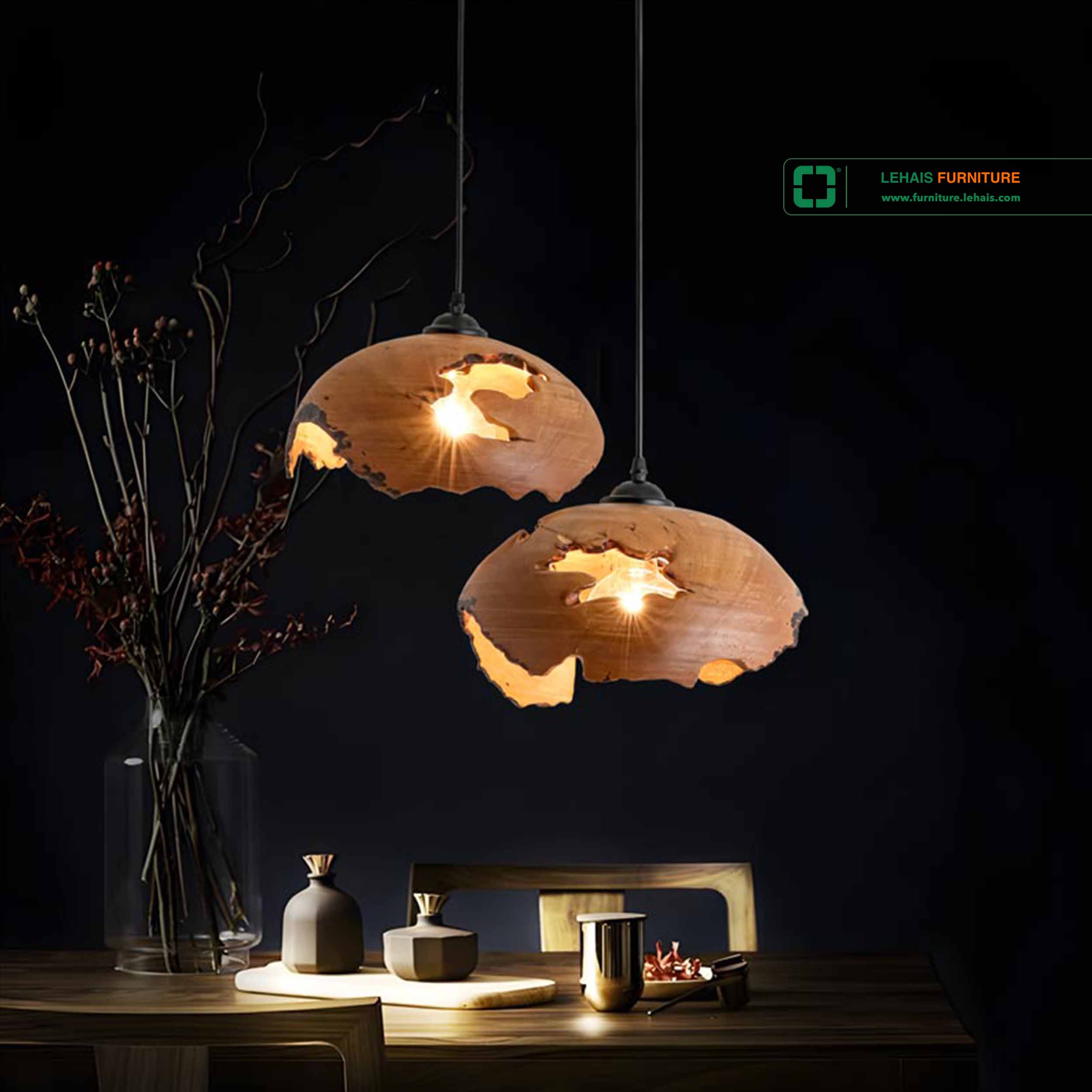 Artistic driftwood lampshade - D59LHFU
