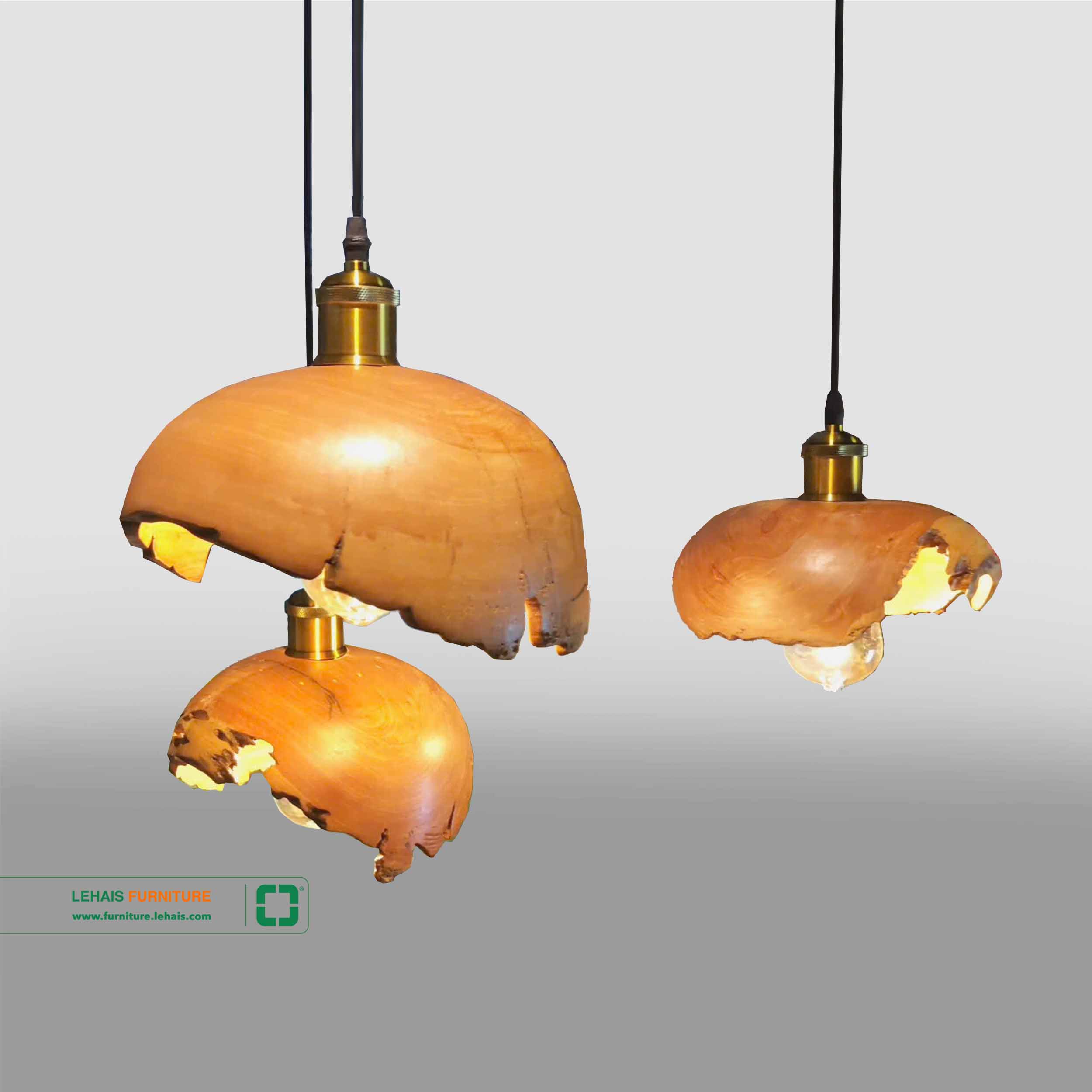 Đèn trang trí làm từ Gỗ Lũa Tự Nhiên - D60LHFU