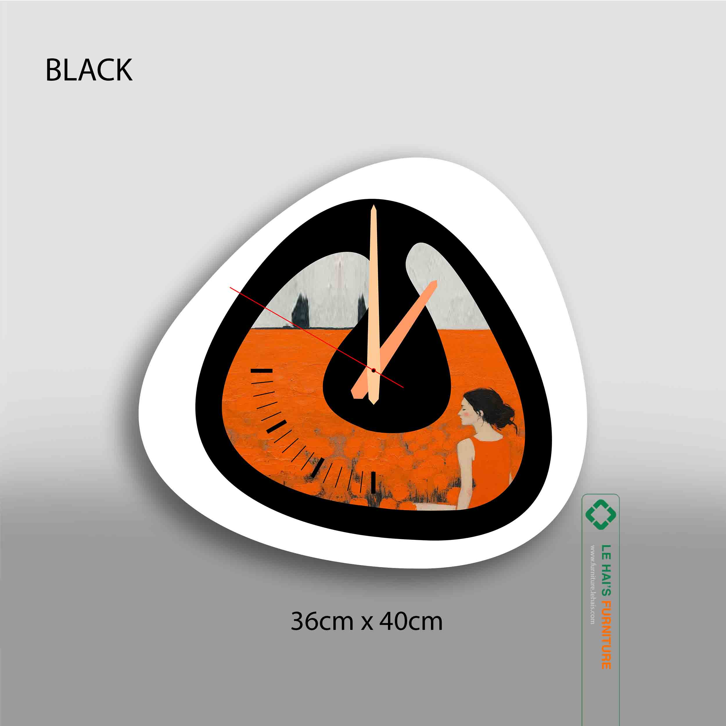 Modern artistic decorative clock made from acrylic plastic - DTT51LHFU