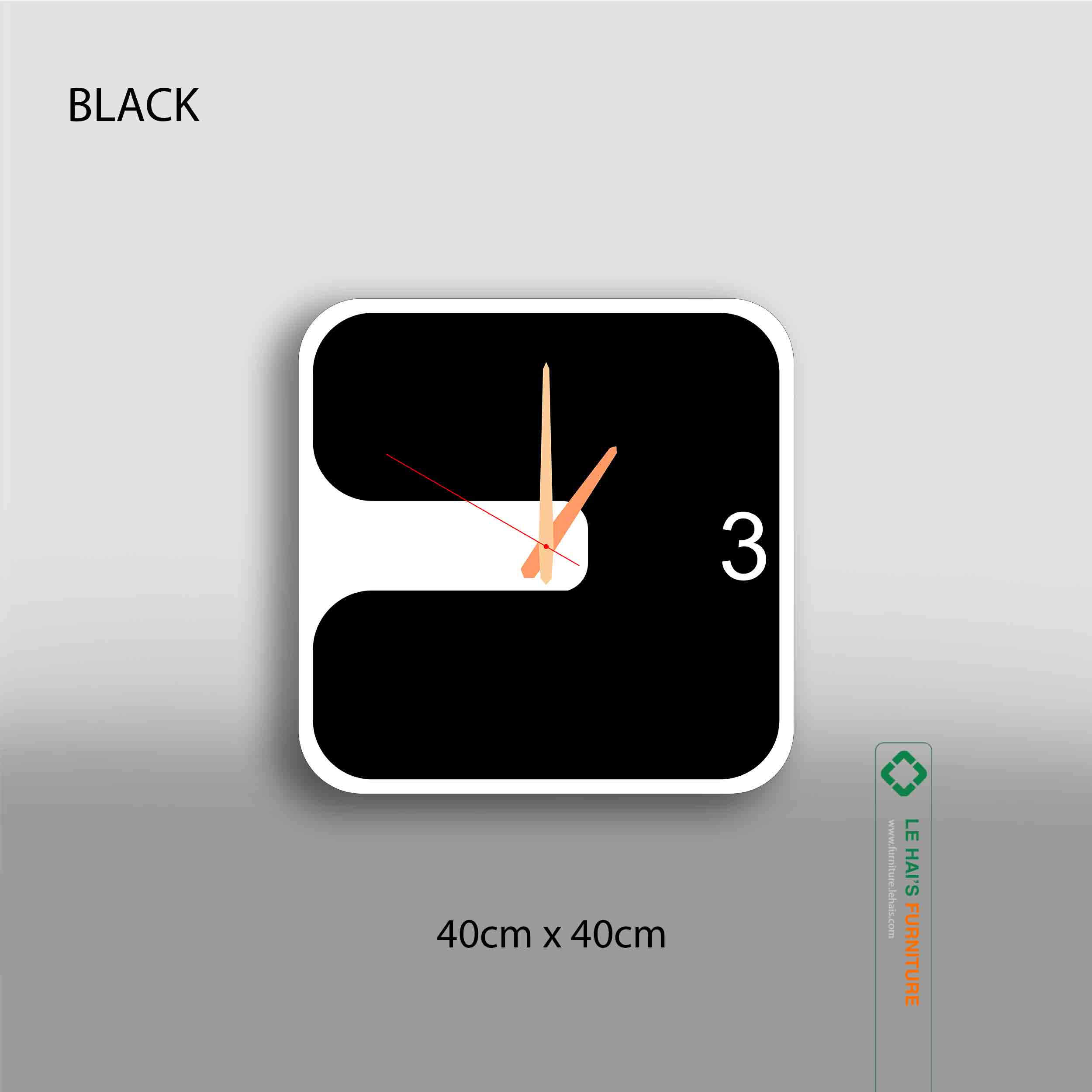 Modern style wall art clock made from acrylic - DTT56LHFU