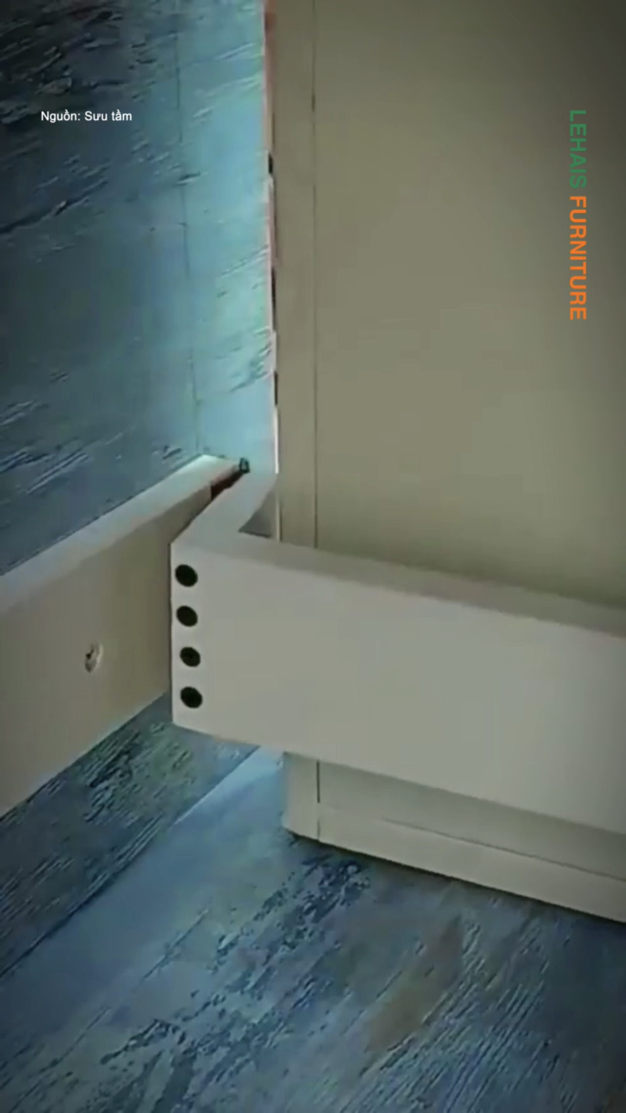 Cánh cửa tủ được làm với bản lề hết sức thông minh 2