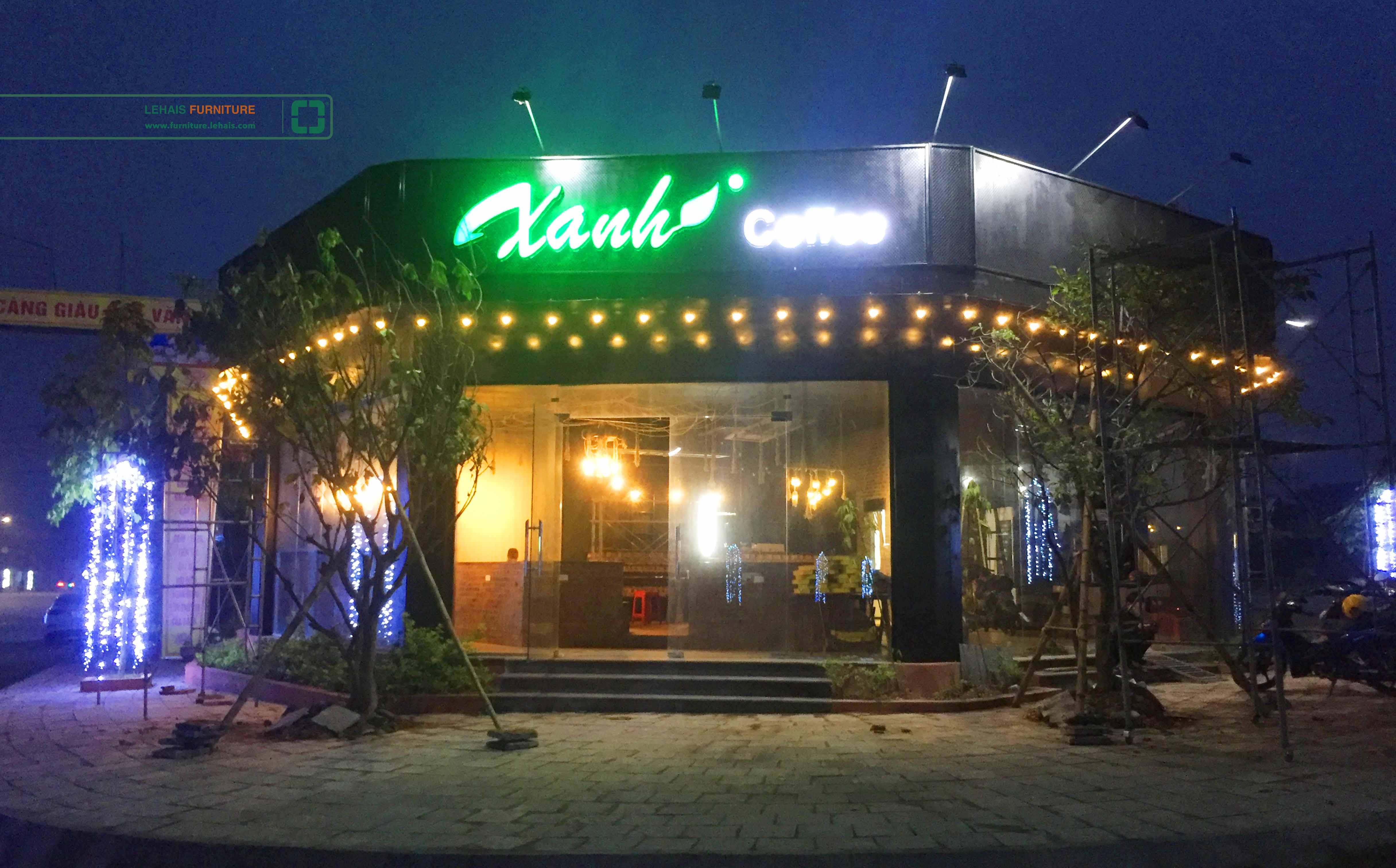 Thiết kế và thi công quán Xanh Coffee tại Yên Cát, Như Xuân, Thanh Hóa - TK1LHFU