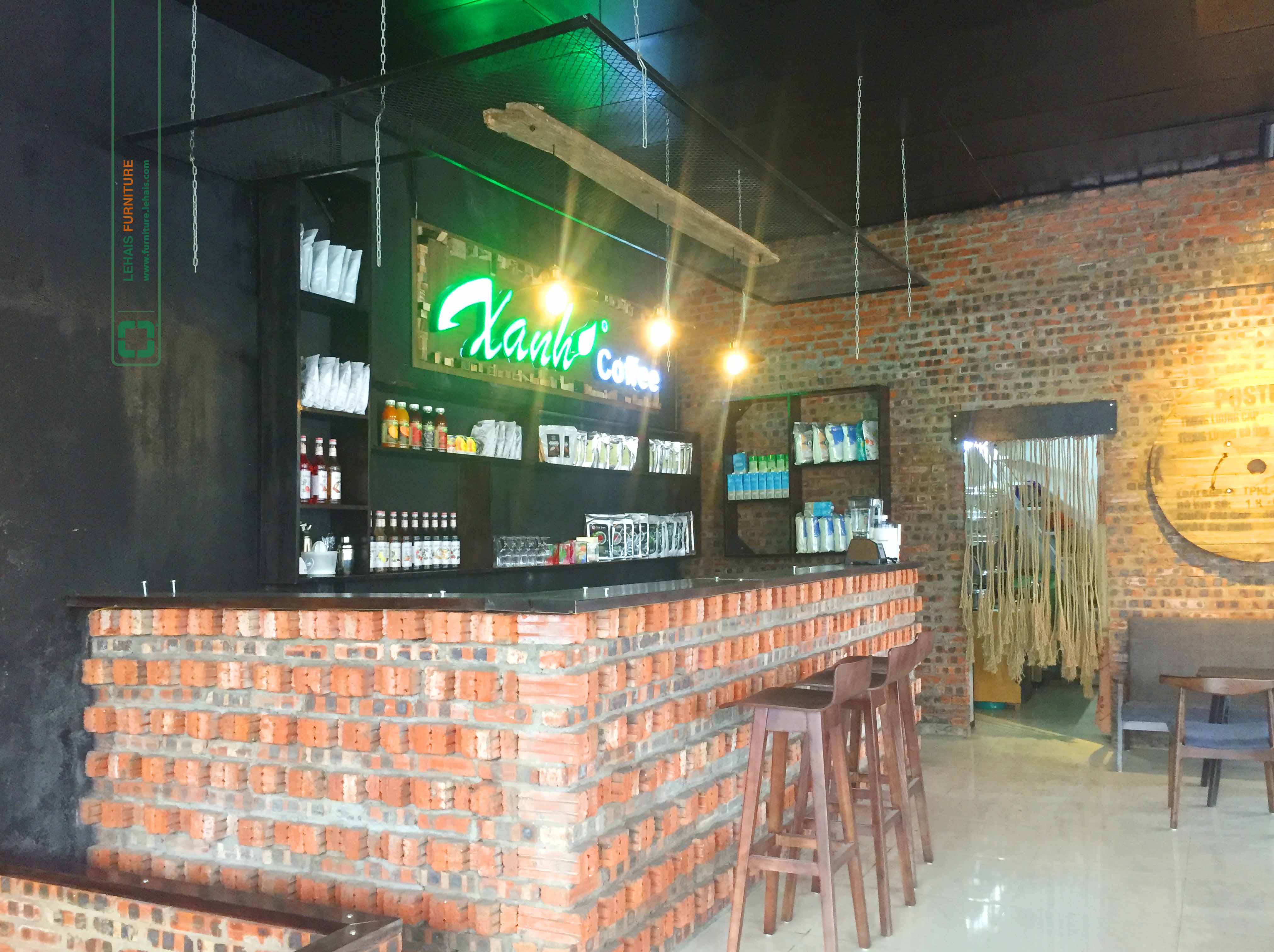 Thiết kế và thi công quán Xanh Coffee tại Yên Cát, Như Xuân, Thanh Hóa - TK1LHFU 10