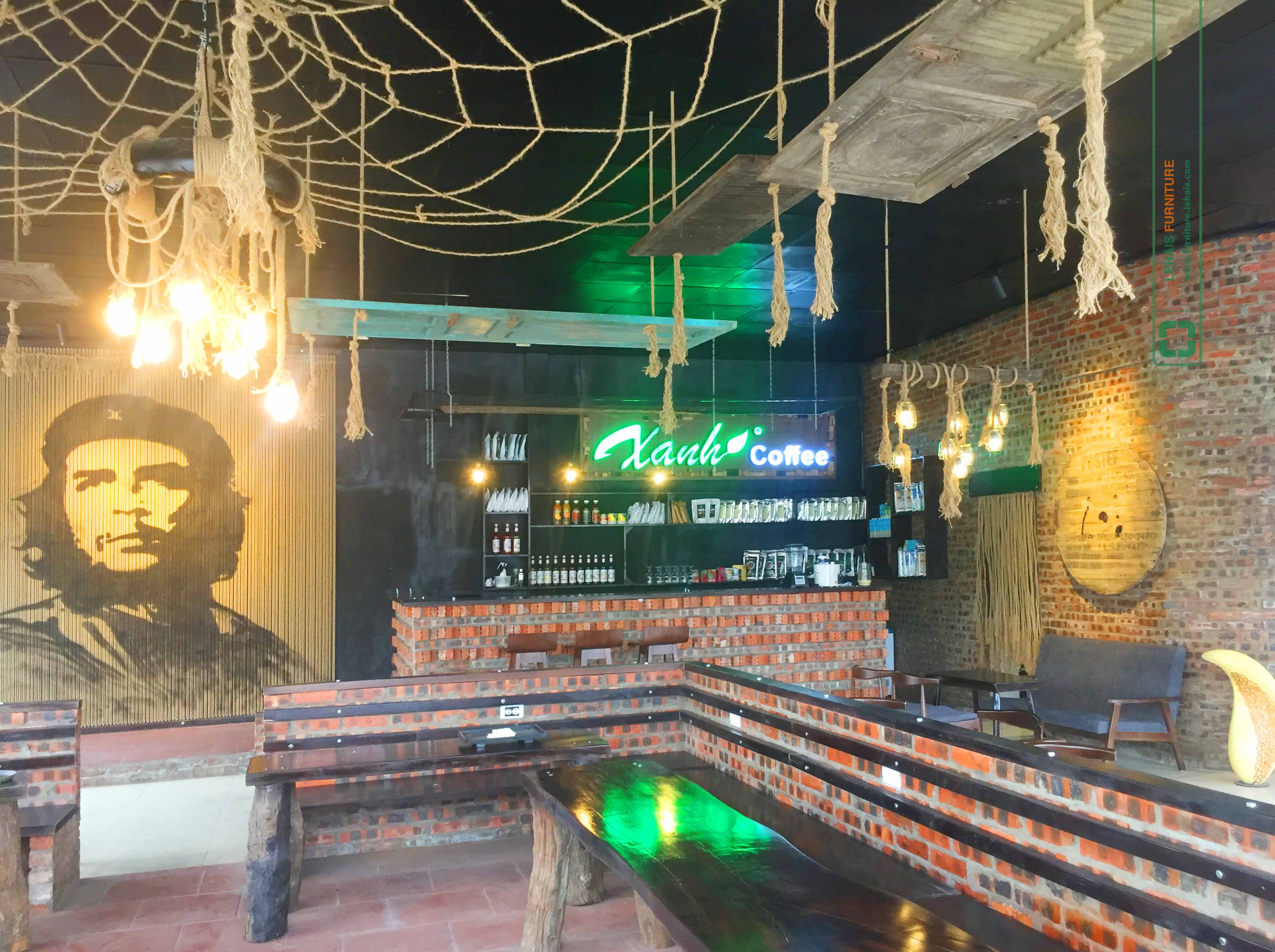 Thiết kế và thi công quán Xanh Coffee tại Yên Cát, Như Xuân, Thanh Hóa - TK1LHFU