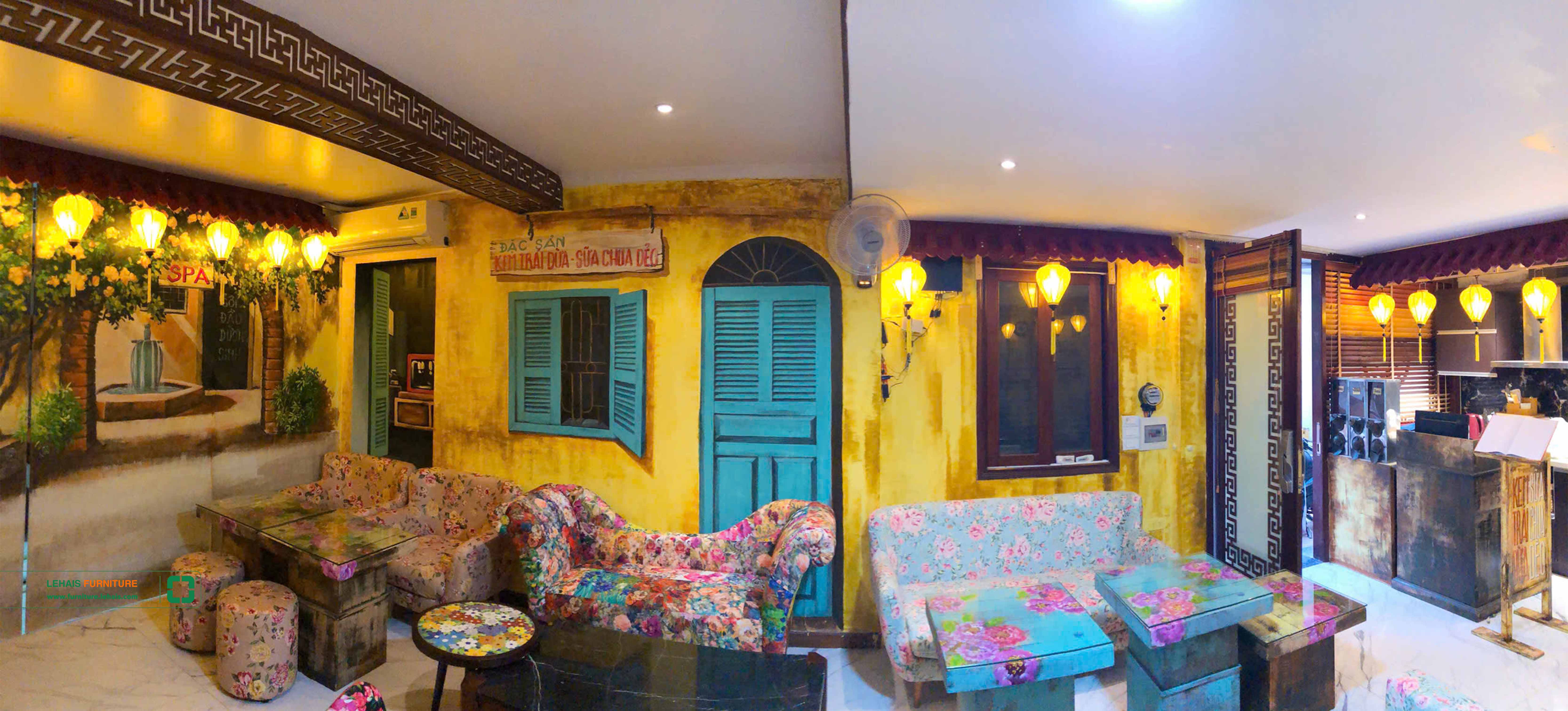 Thi công và thiết kế quán CAFE - SPA - HOME theo phong cách Hà Nội cổ - TK32LHFU