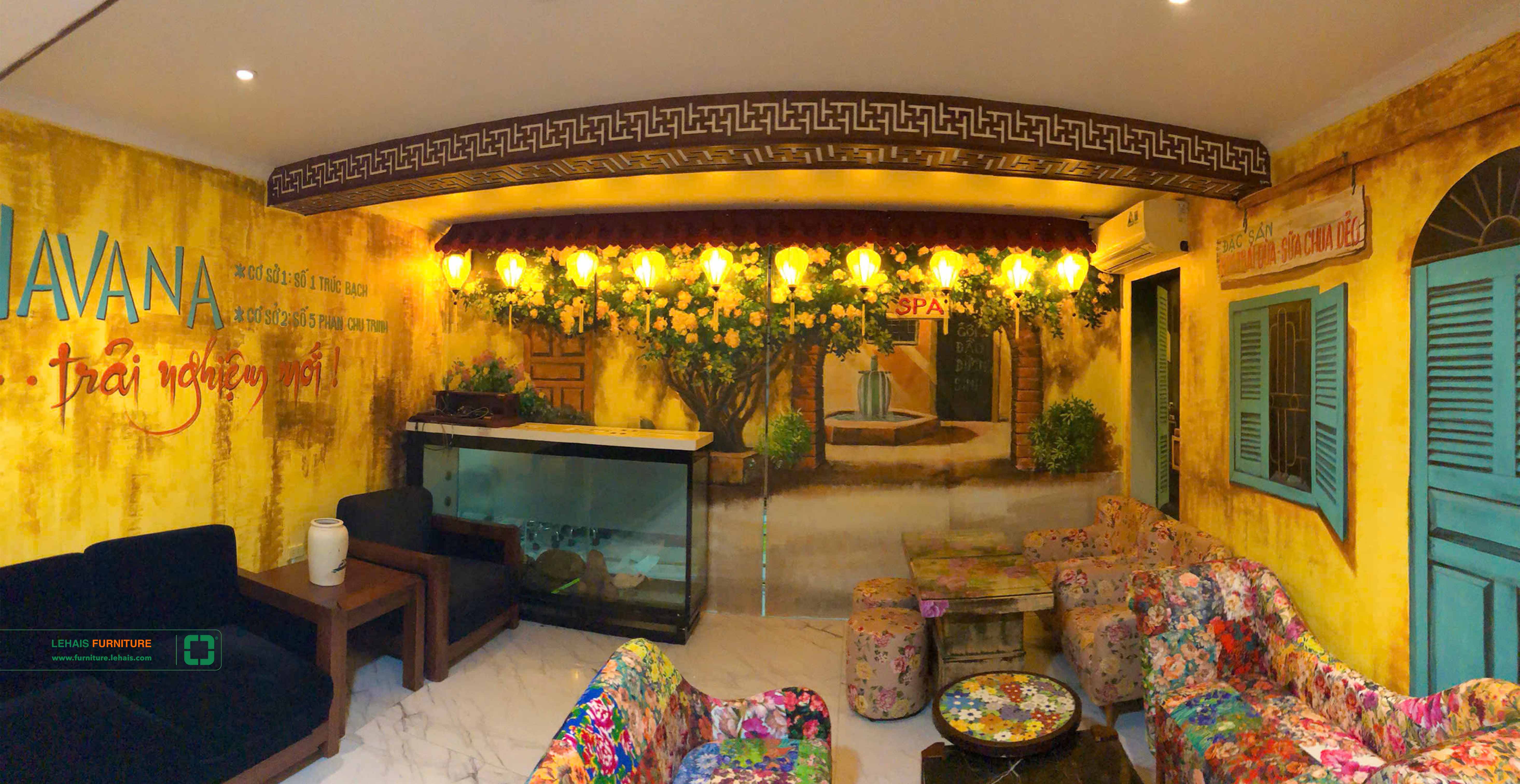 Thi công và thiết kế quán CAFE - SPA - HOME theo phong cách Hà Nội cổ - TK32LHFU