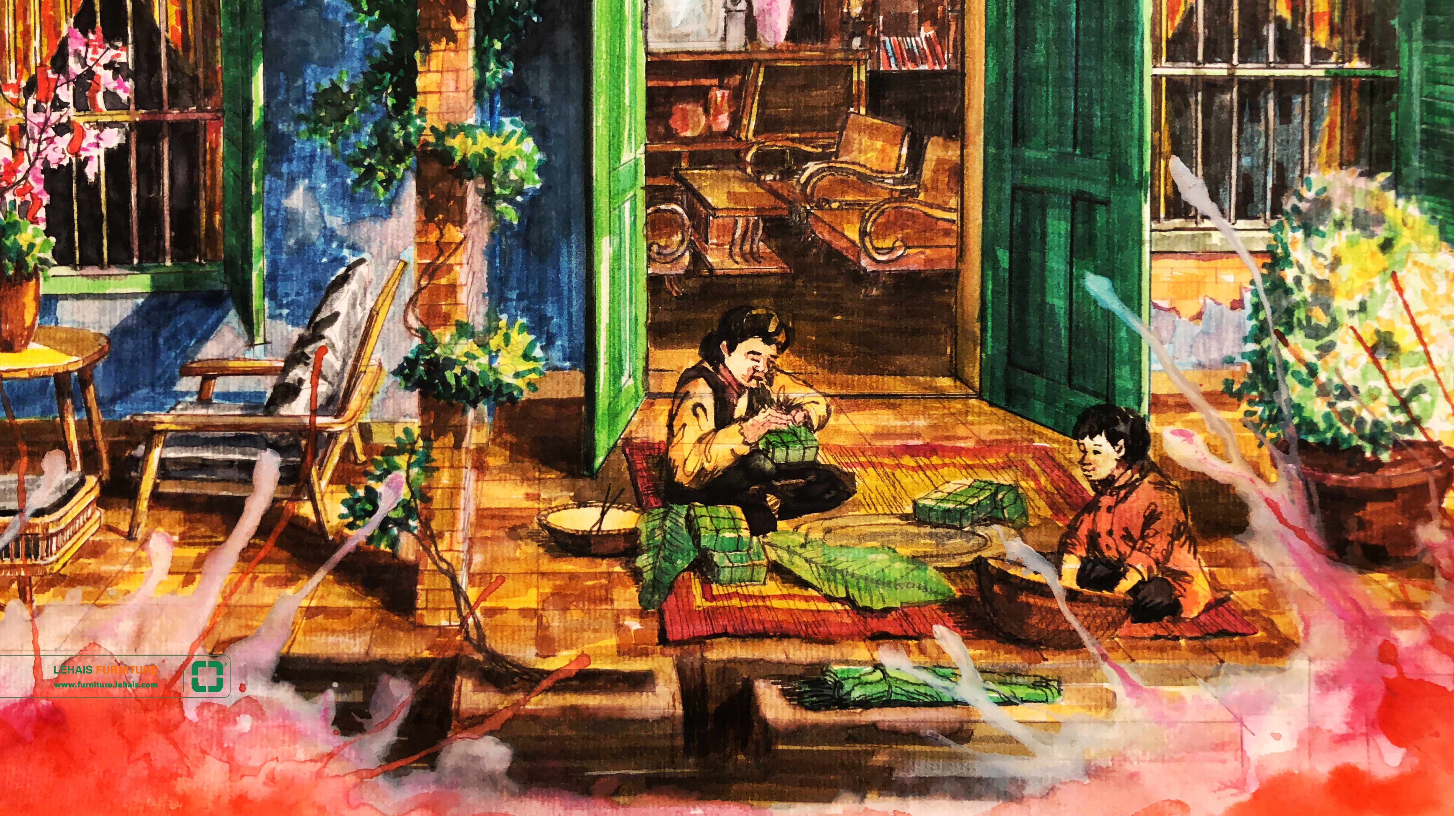 Vẽ thiết kế và diễn họa nội thất theo phong cách CỔ XƯA - TK31LHFU
